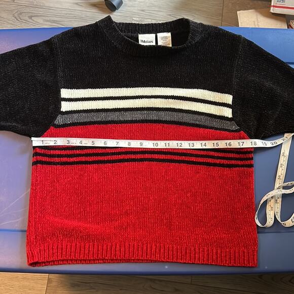 Vintage 90’s New Moves Acrylic Stripes Crop Sweater Top - Picture 7 of 11